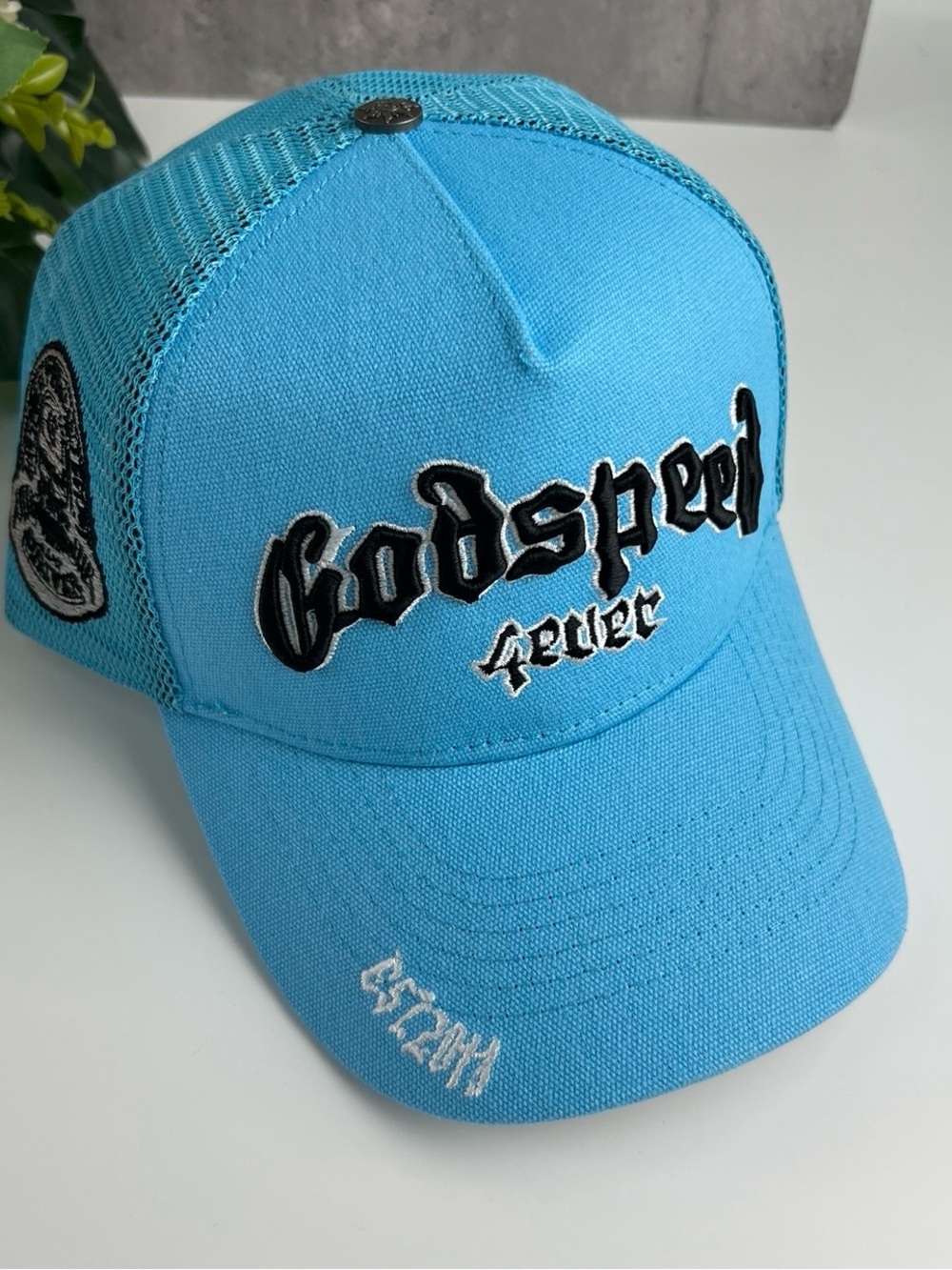Godspeed Fever Men’s Turquoise Mesh Back Baseball Cap